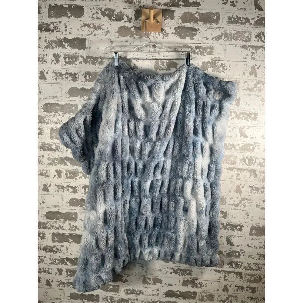 Minky corner | baby blanket square baby blue sky color